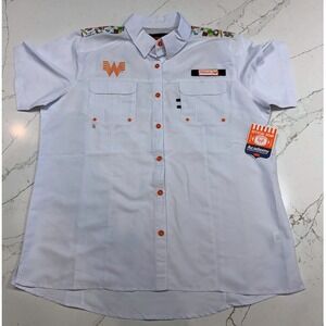 Whataburger Academy Sports Outdoors Mens White Short Sleeve Button Up Shirt L